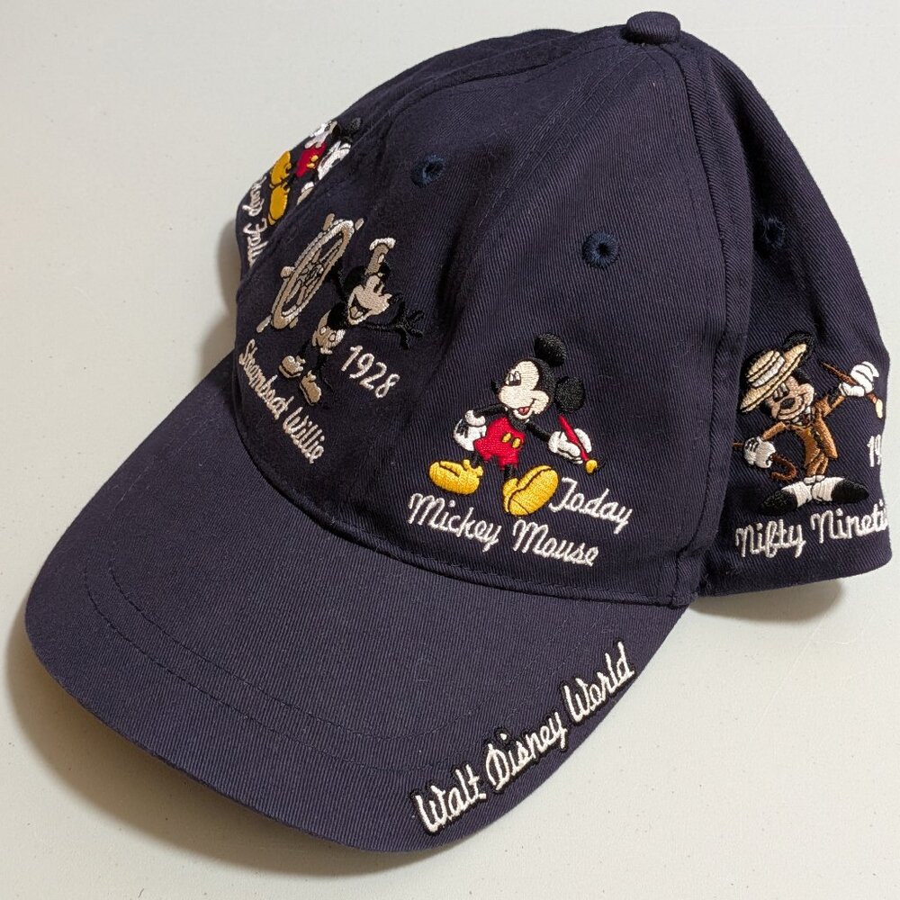 Vintage Walt Disney World Mickey Mouse Through The Years Baseball Cap